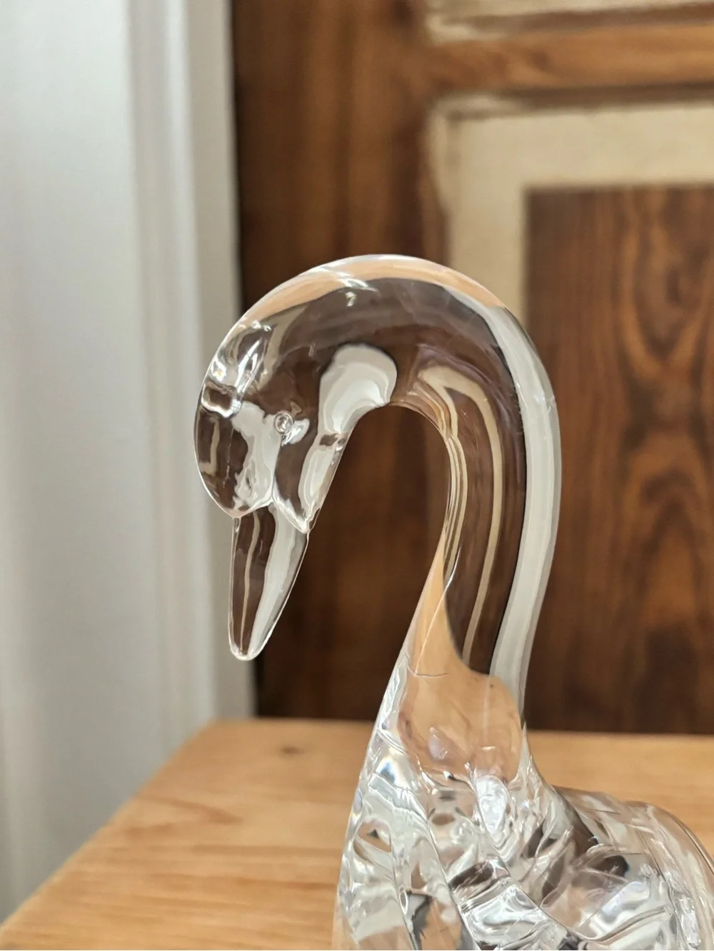 Vintage Lucite Swan Decorative Towel Holder